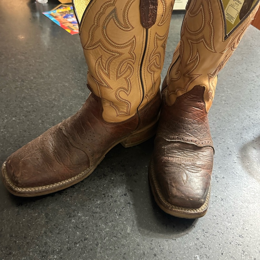 Double H Two-Tone Leather Cowboy Boots